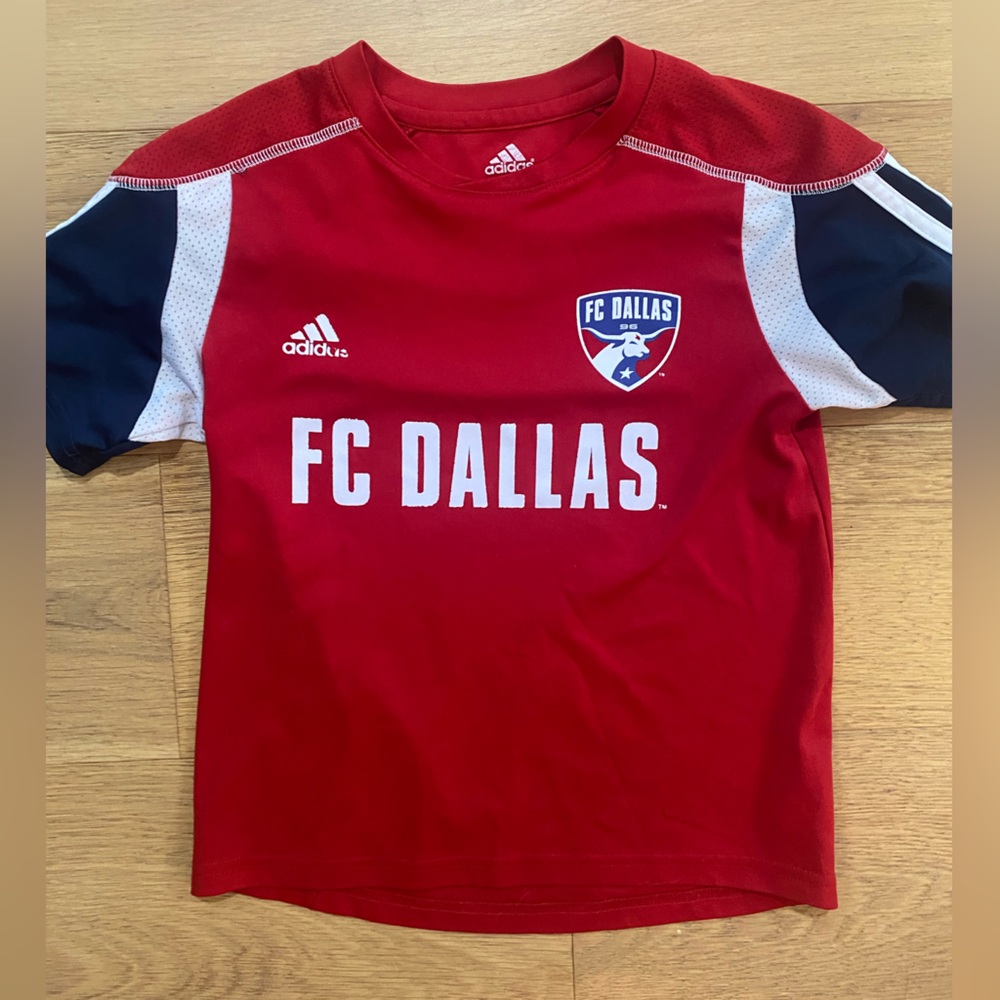 Adidas FC Dallas soccer Jersey kids L GUC